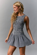 Cecelia Smocked Gingham Mini Dress
