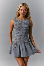 Cecelia Smocked Gingham Mini Dress