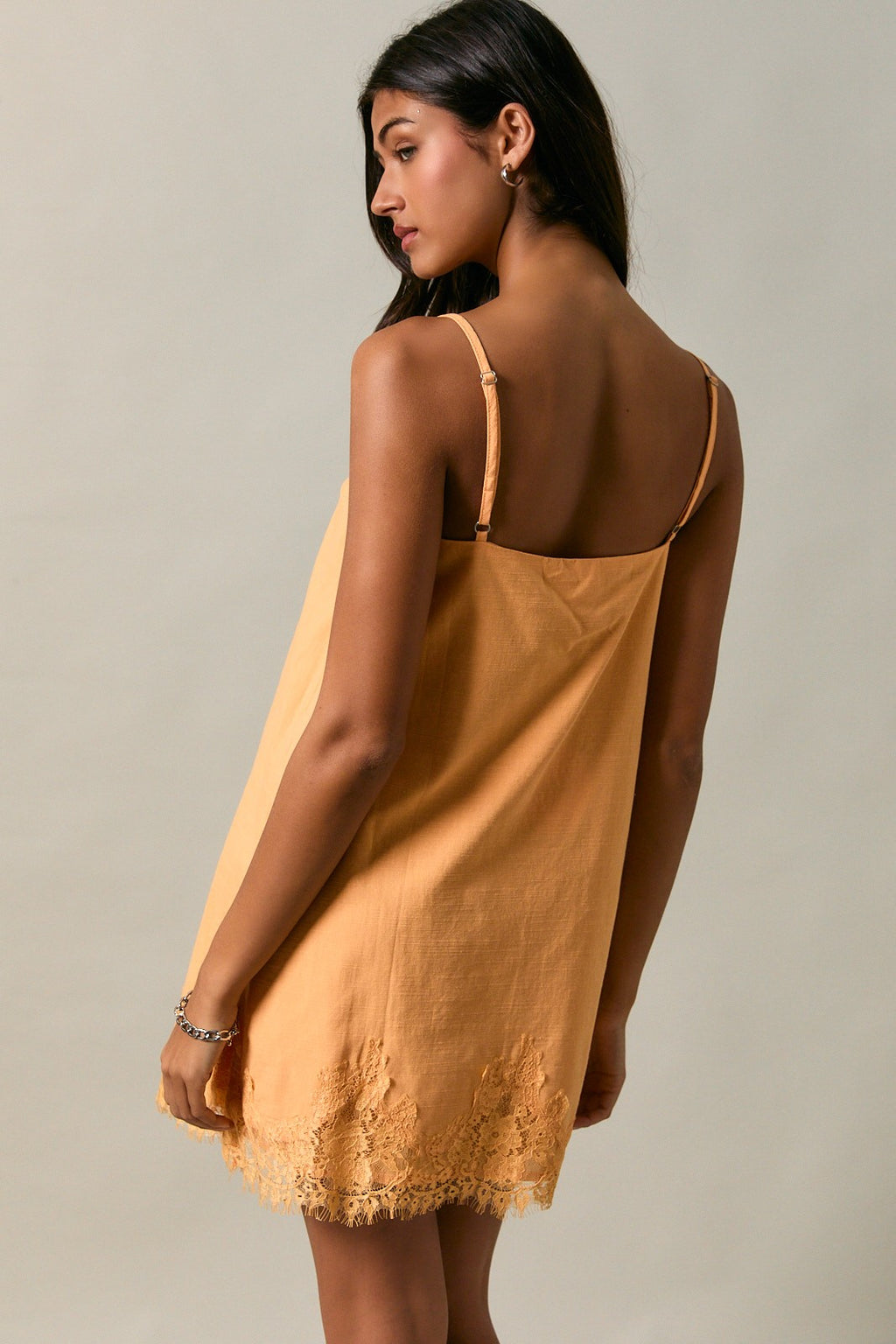 Ally Lace Trim Mini Dress