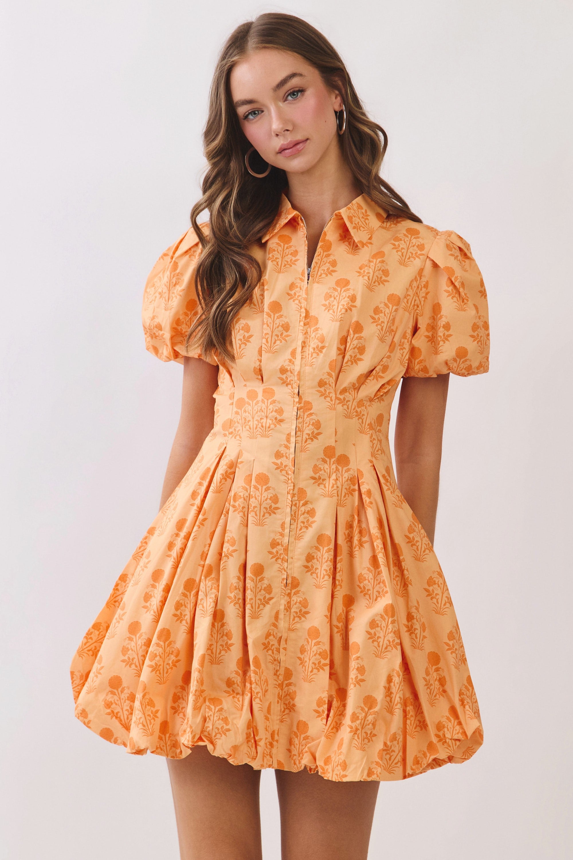 Finley Floral Puff Sleeve Mini Dress