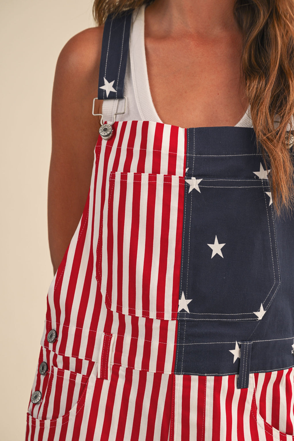 USA Flag Short Overalls