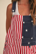 USA Flag Short Overalls