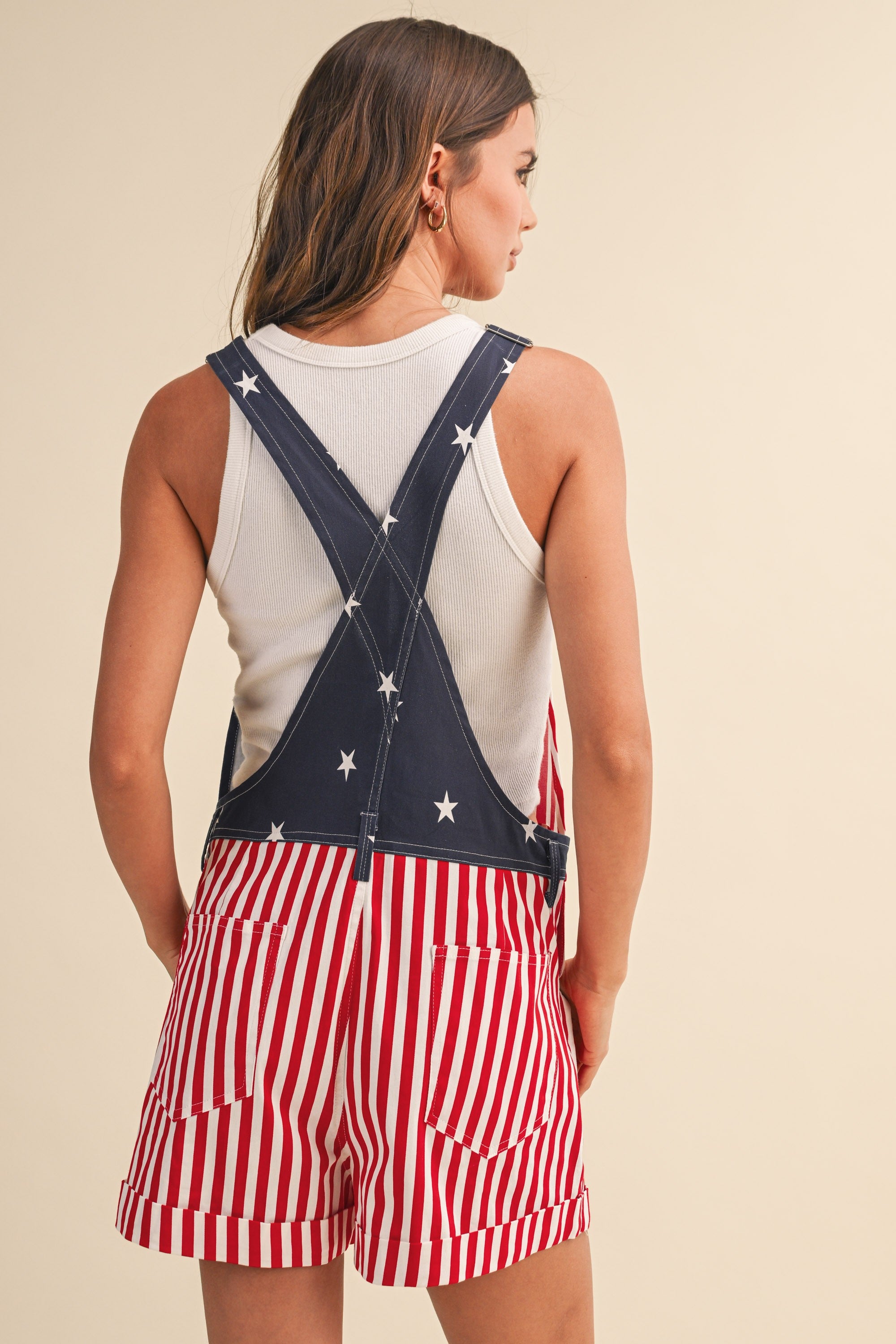 USA Flag Short Overalls
