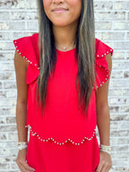 Scarlett Scalloped Top