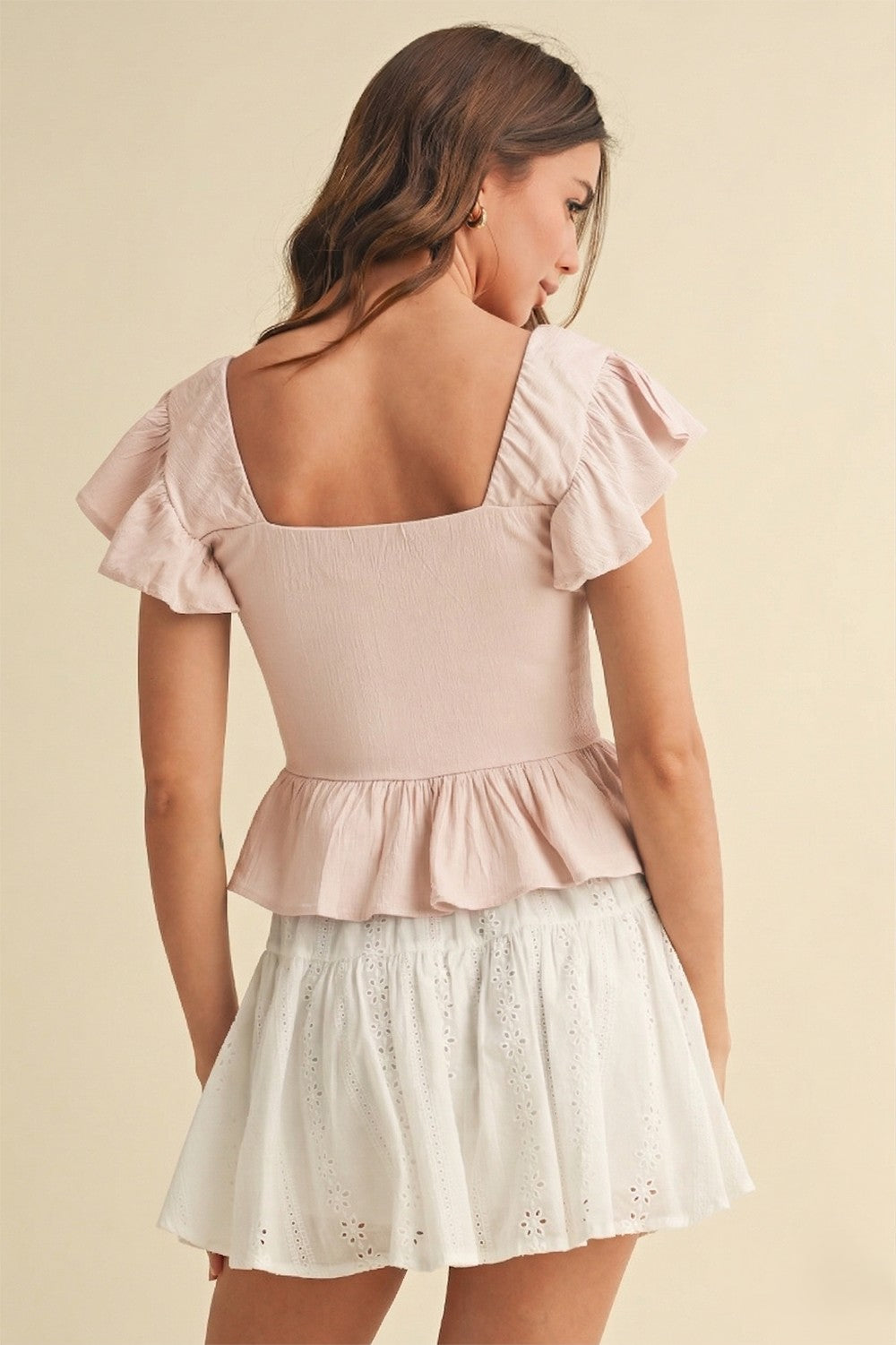 Andrea Flutter Sleeve Top