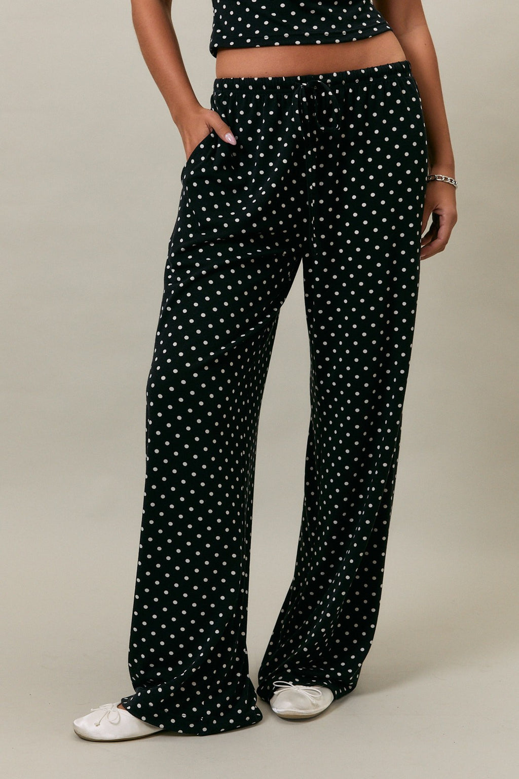Piper Polka Dot Wide‑Leg Pants