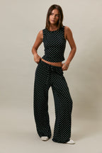 Piper Polka Dot Wide‑Leg Pants
