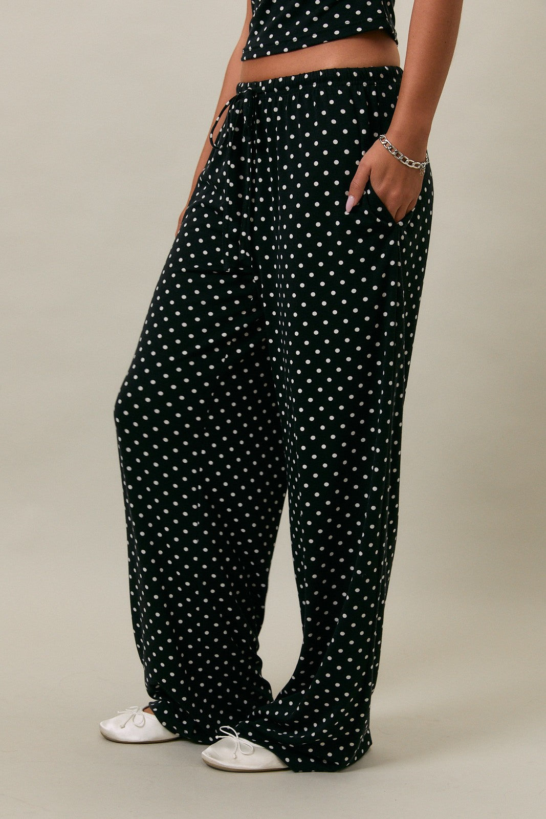 Piper Polka Dot Wide‑Leg Pants
