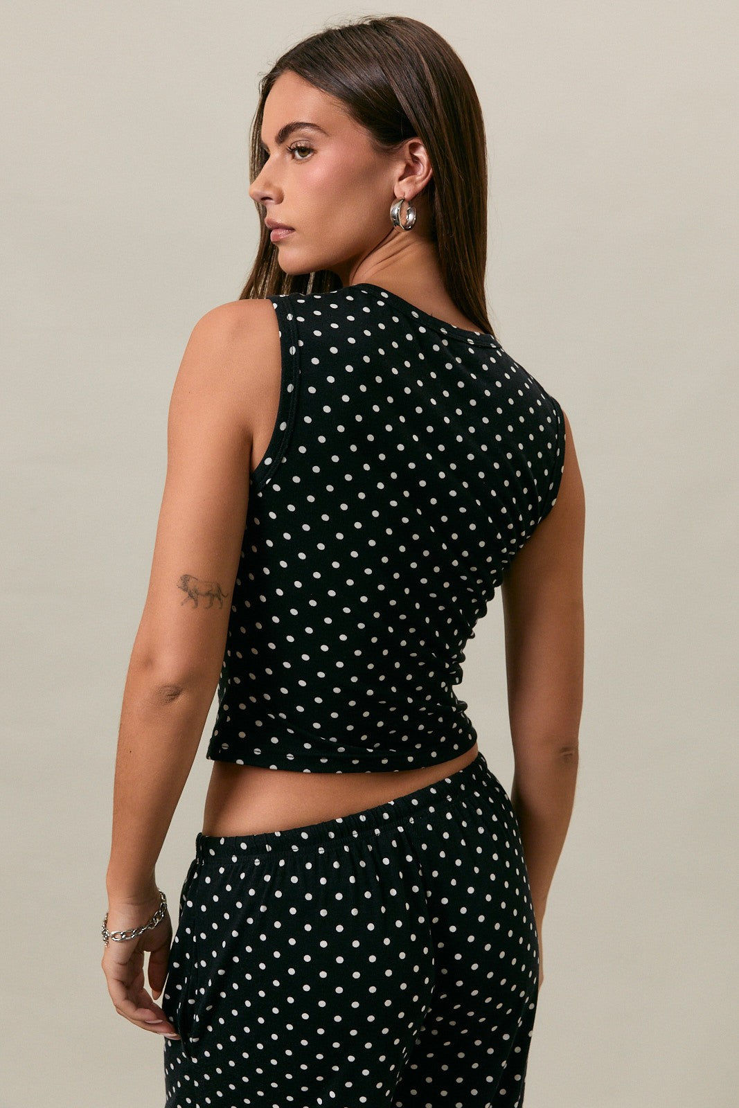 Melany Polka Dot Knit Top