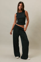 Melany Polka Dot Knit Top