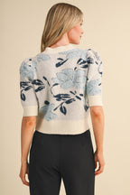The Airy Print Short Sleeve Cardigan