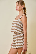 Karly Scalloped Crochet Top & Shorts Set