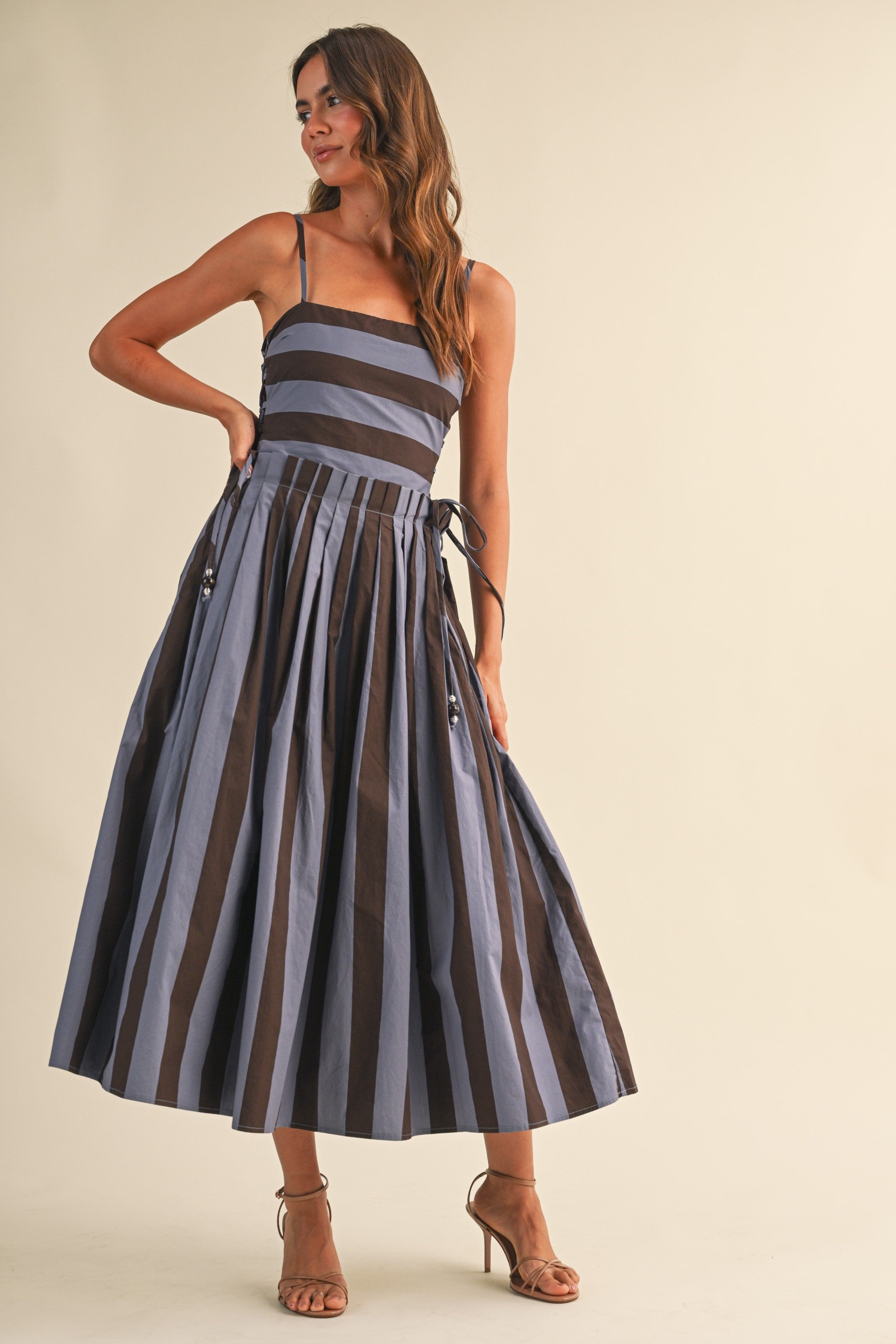 Palmstead Stripe Midi Dress