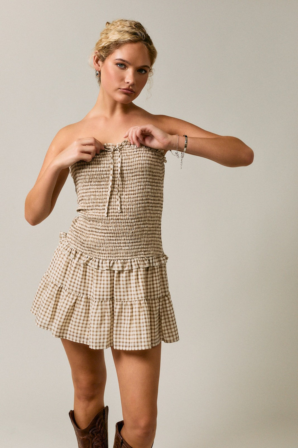 Shannon Smocked Bodice Tube Dress