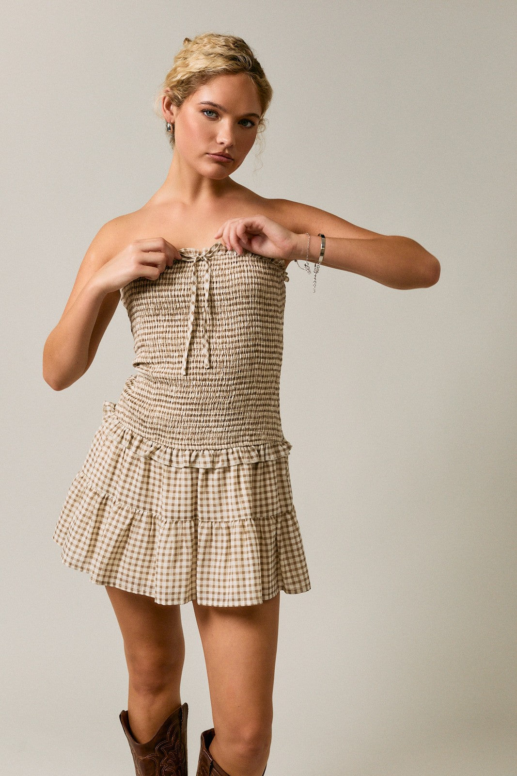 Shannon Smocked Bodice Tube Dress