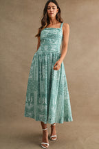 Gracie Paisley Print Midi Dress