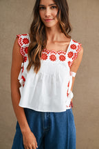 Elisa Eyelet Embroidered Top