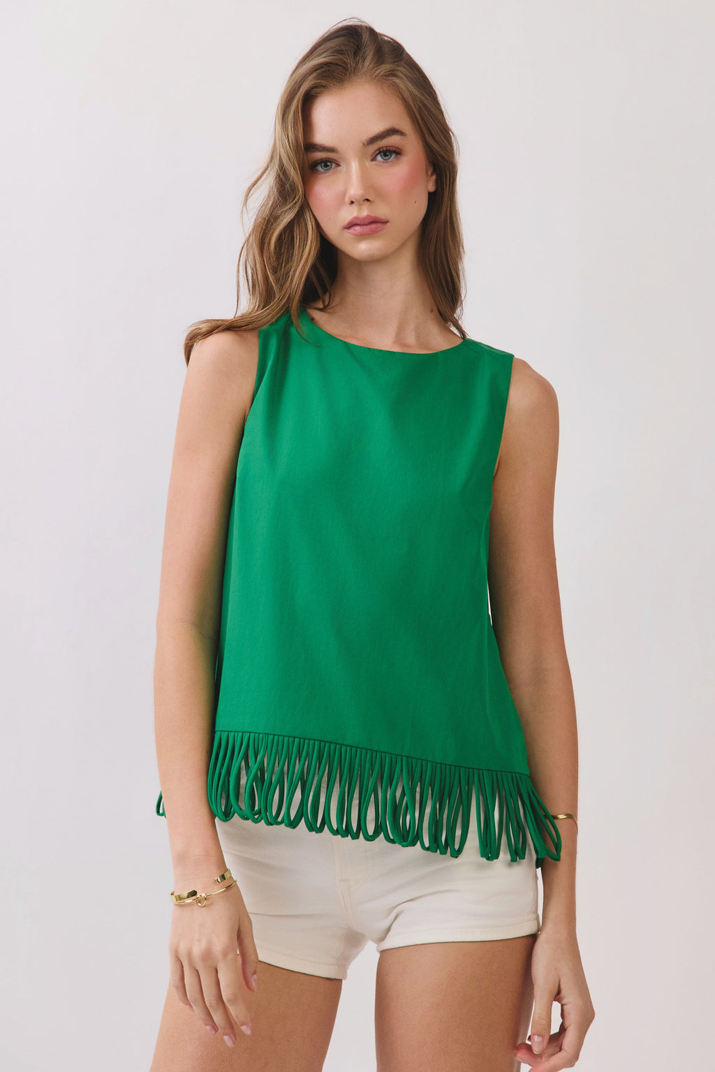 Adison Fringe Hem Sleeveless Top