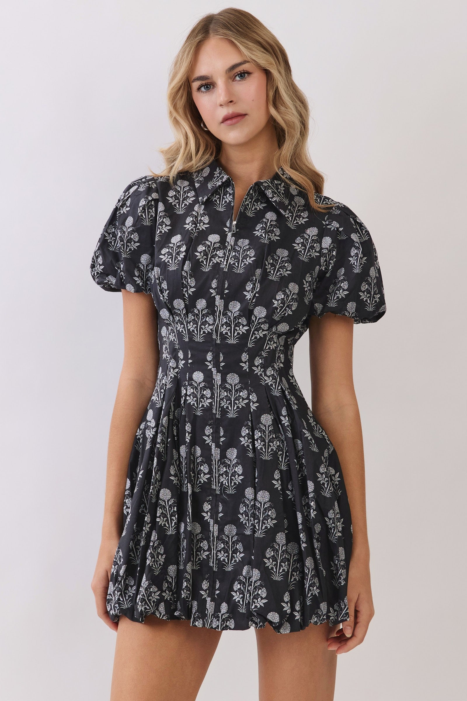 Finley Floral Puff Sleeve Mini Dress