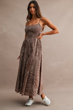Paisley Spaghetti Strap Midi Dress
