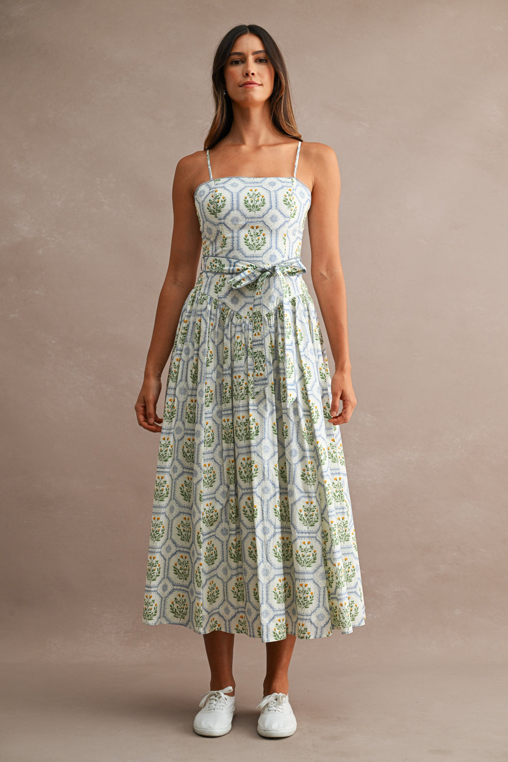 Anabel Spaghetti Strap Midi Dress