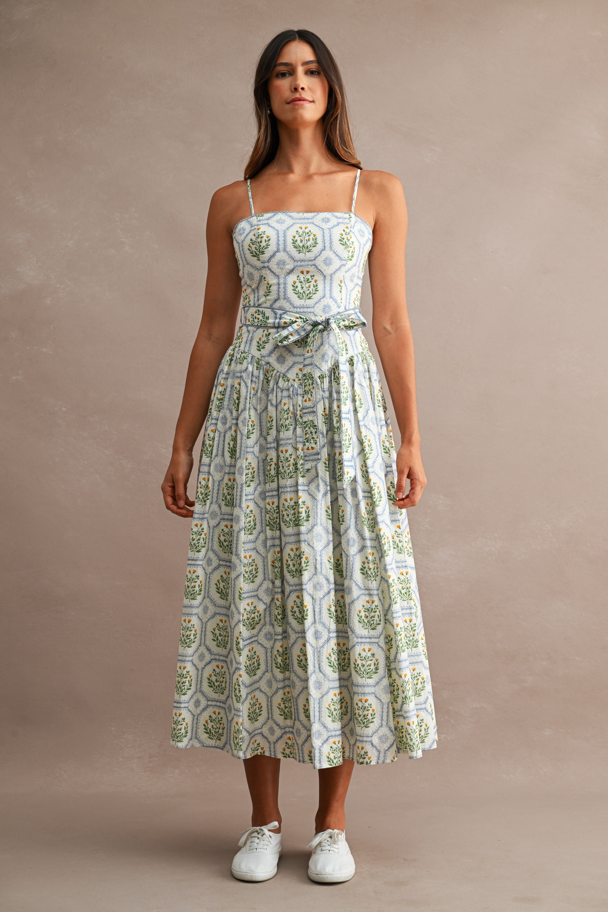 Anabel Spaghetti Strap Midi Dress