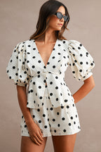 Paris Puff Sleeve Top And Shorts Set