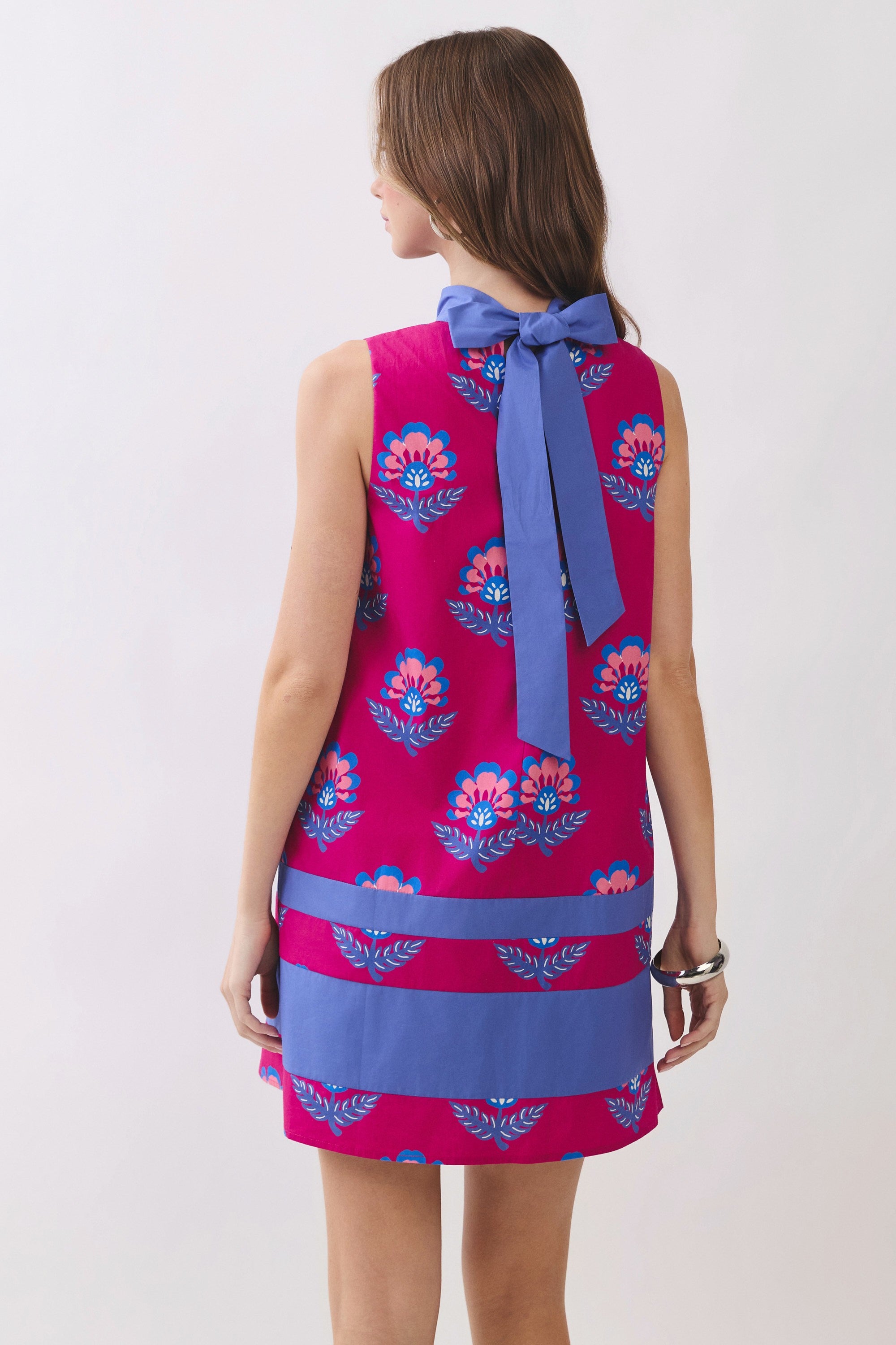 Floral Bow Back Shift Dress