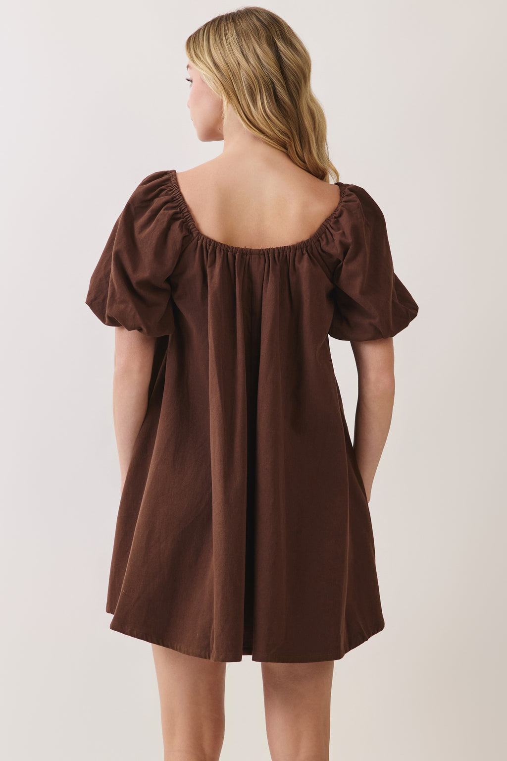 Soleia Puff Sleeve Babydoll Mini Dress