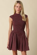 Hayley Smocked Gingham Mini Dress