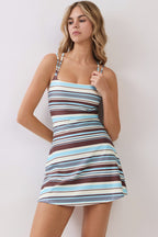 Athleisure Stripe Layered Dress