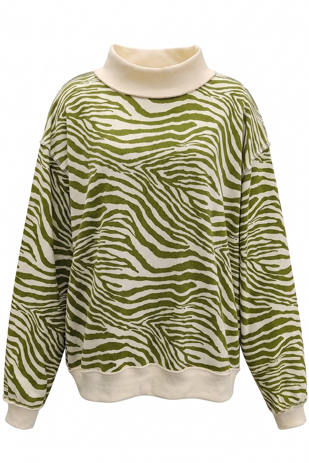 Zoey Zebra Mock Neck