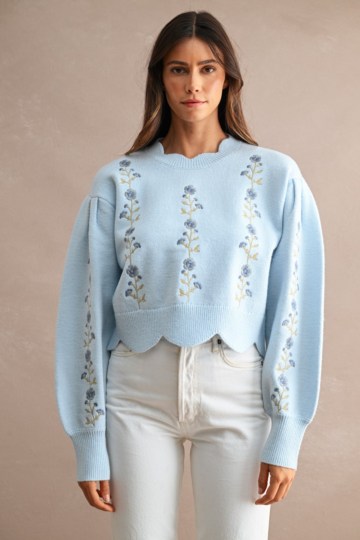 Lily Floral Embroidered Sweater