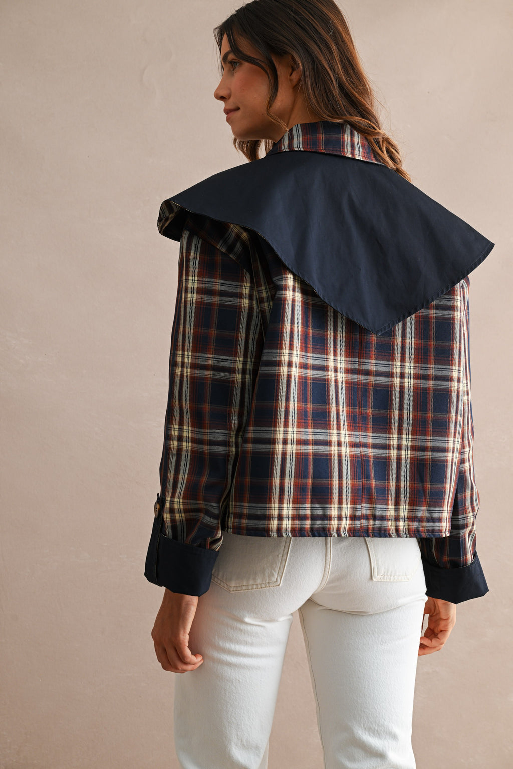 Nixie Reversible Detachable Cape Jacket