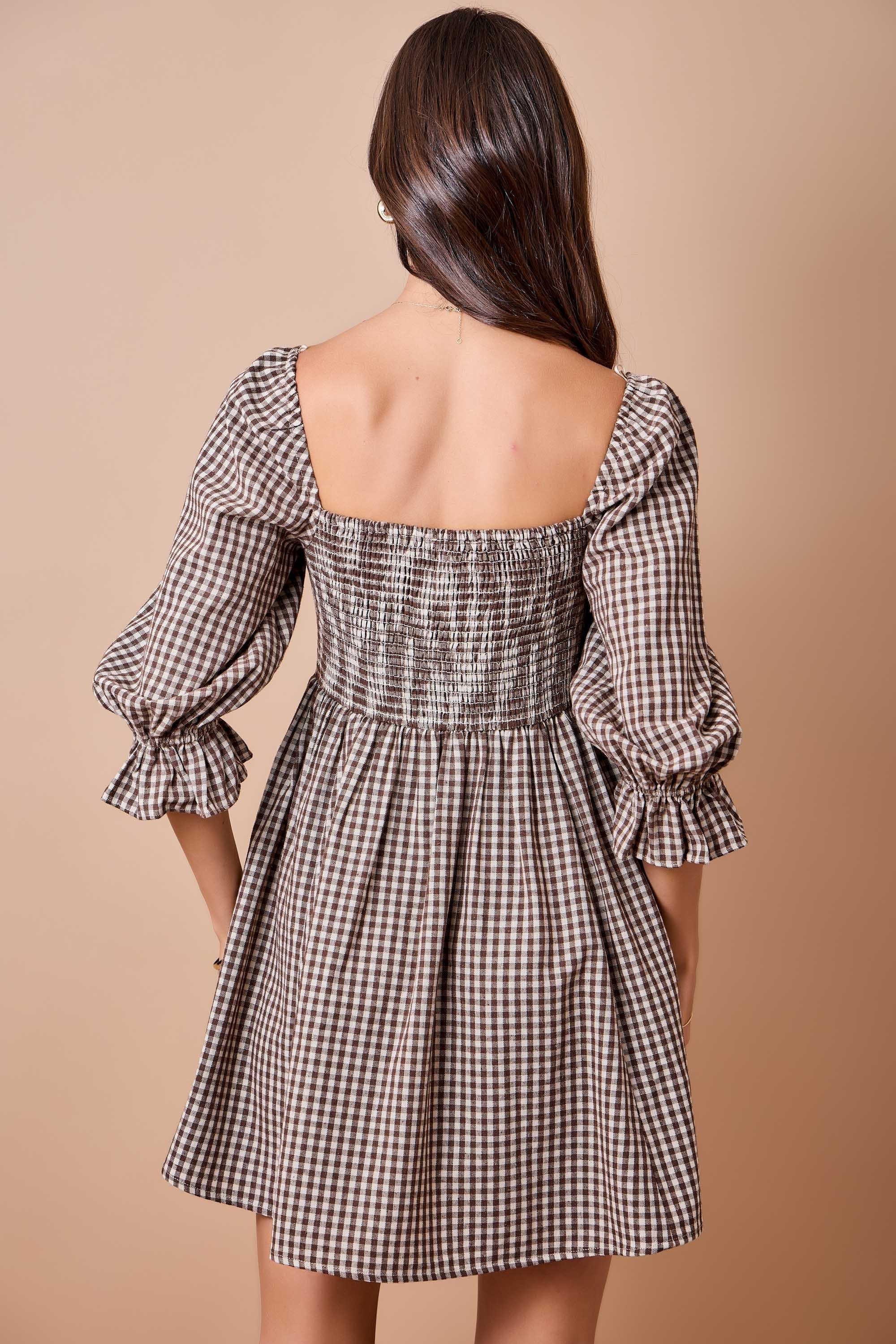 Annie Gingham Smocked Dress