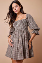 Annie Gingham Smocked Dress