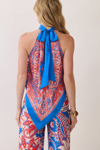Layla Print Scarf Halter Top