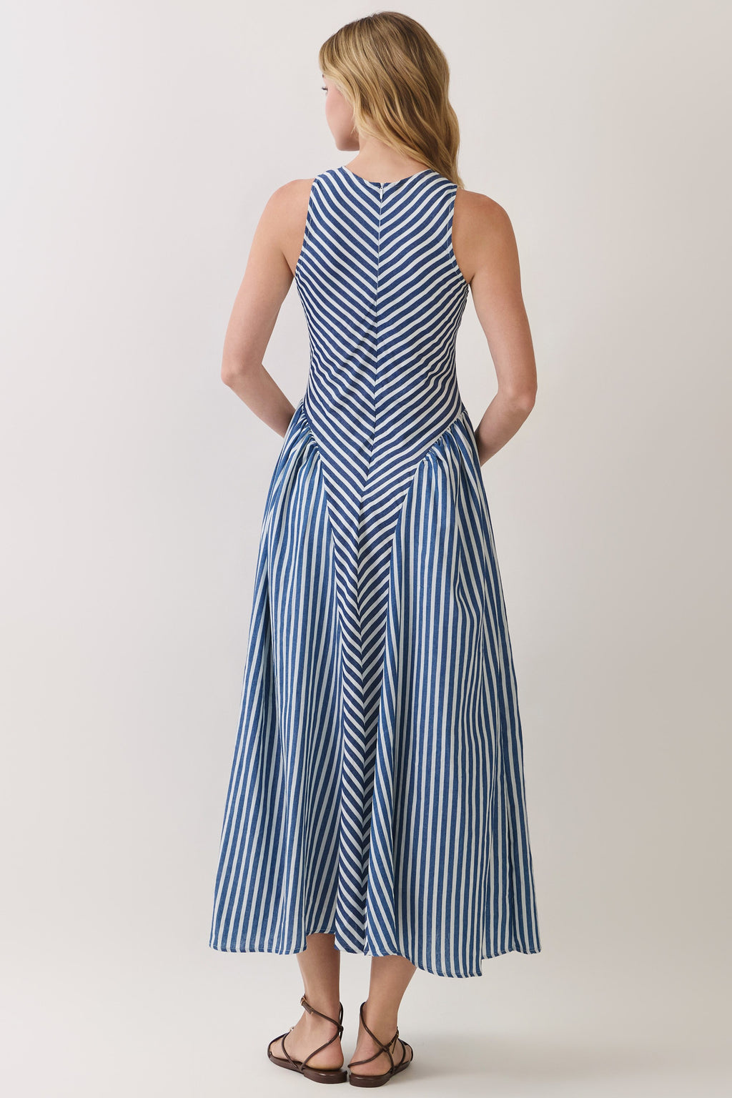 Calliope Striped Midi Dress
