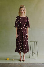 Ciela Polka Dot Midi Dress