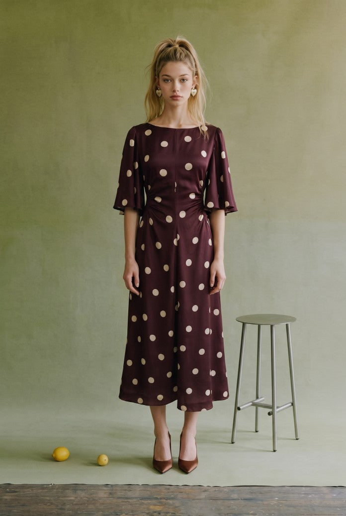 Ciela Polka Dot Midi Dress