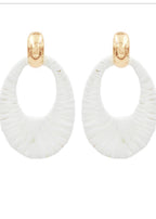 Raffia Oval Link Earring