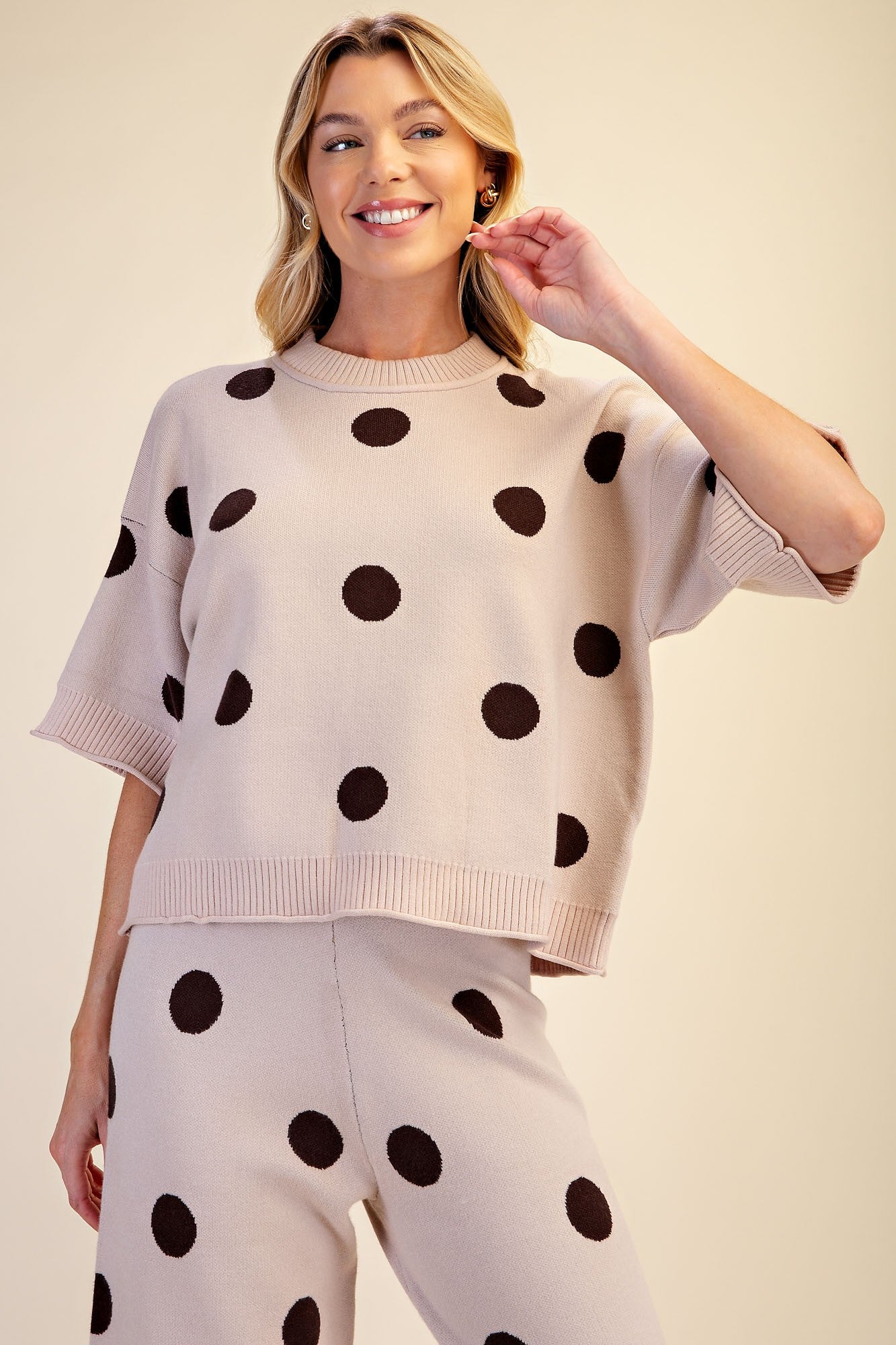 Gemma Polka Dot Knit Top