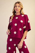 Gemma Polka Dot Knit Top