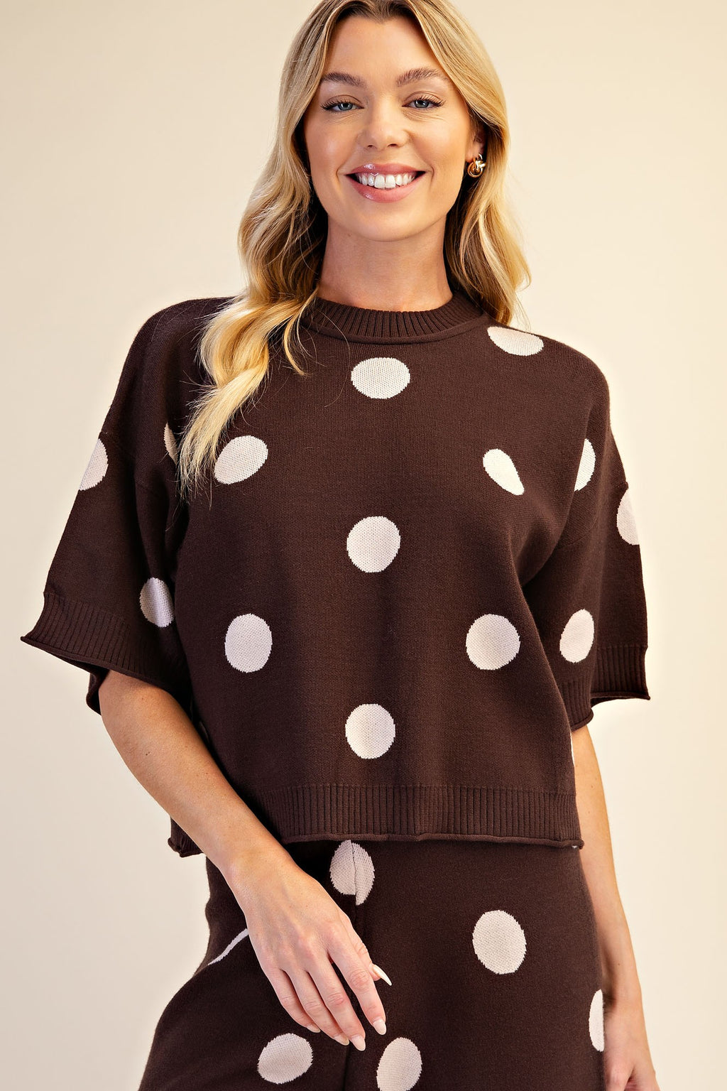Gemma Polka Dot Knit Top