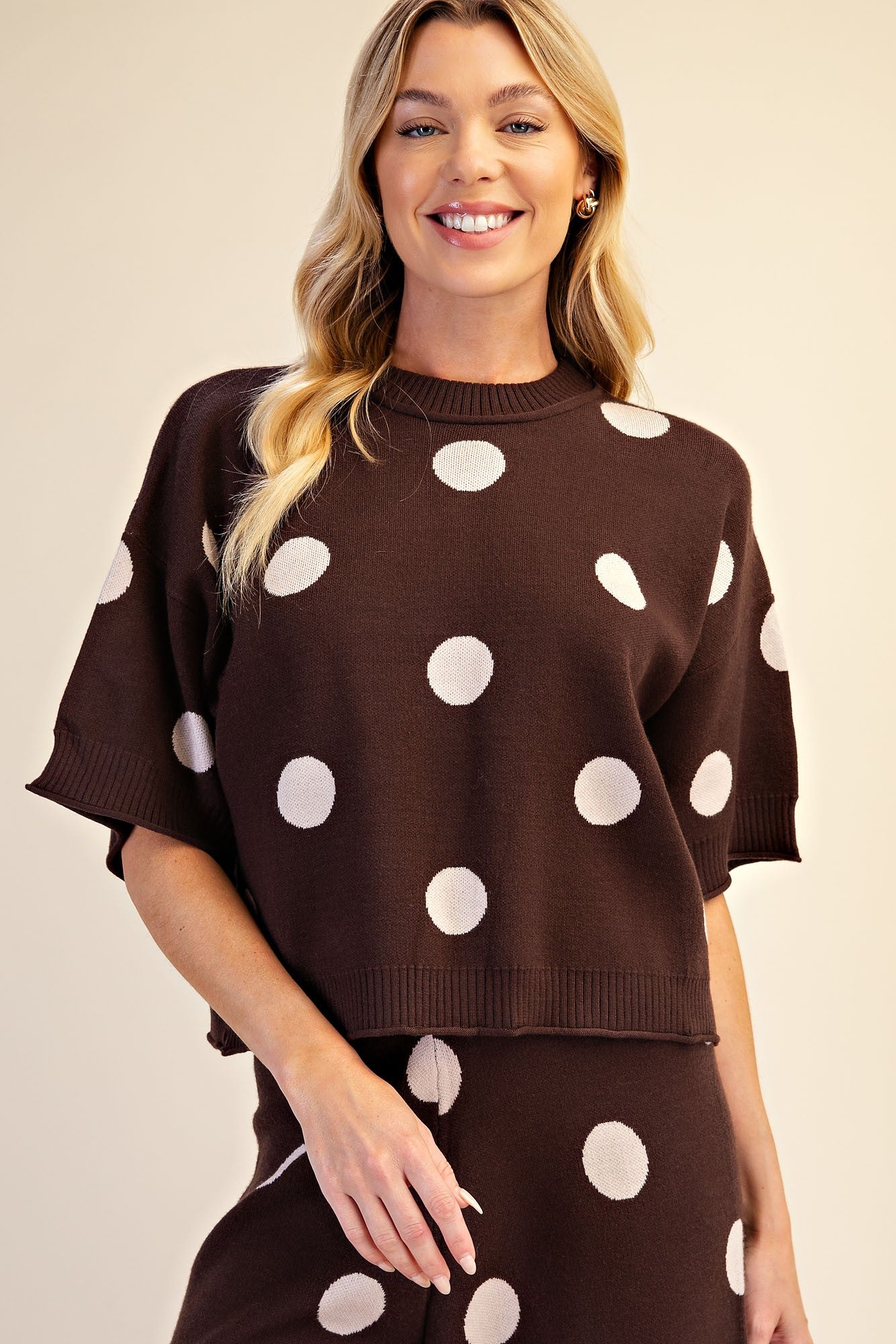 Gemma Polka Dot Knit Top