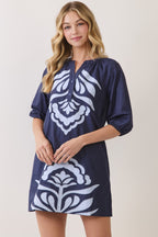 Halo Pattern Tunic Dress