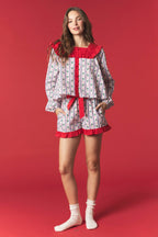 Poplin Holly Stripes Pajama Set