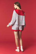 Poplin Holly Stripes Pajama Set