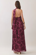 Carlie Floral Print Scarf Maxi Dress