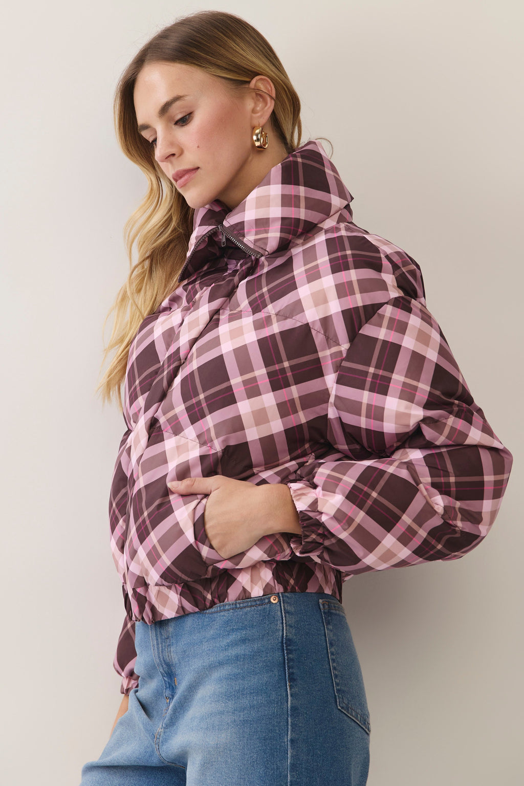 Mira Oversized Collared Puffer Jacket